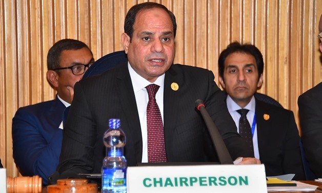 President Abdel Fatah al-Sisi chairs the meeting of the AU Peace and Security Council in Addis Ababa on January 28, 2018- press photo
