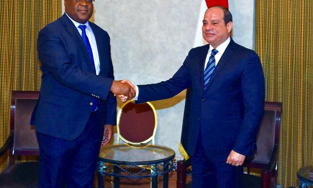 President Abdel Fattah El Sisi meets his Congolese counterpart Felix Tshisekedi - press photo