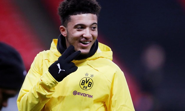February 12, 2019 Borussia Dortmund's Jadon Sancho during training Action Images via Reuters/Matthew Childs