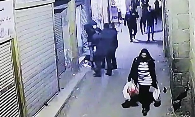 Al-Darb al-Ahmar suicide bomber appeared in video clip detonating explosives, killing 3 policemen - Screenshot of footage
