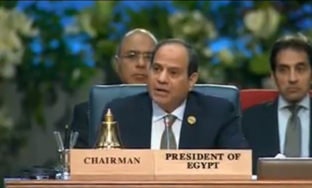 President Abdel Fatah al-Sisi in the European Union (EU)-Arab League (AL) summit