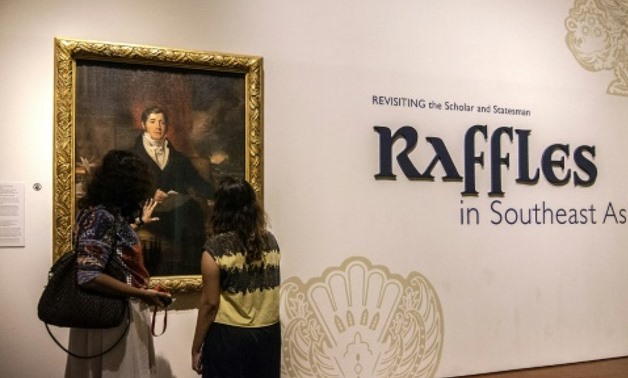 Sir Stamford Raffles is best remembered as the founder of modern-day Singapore, but a new exhibition sheds light on less well-known exploits of a man also criticised as a disobedient adventurer and bloodthirsty imperialist AFP
