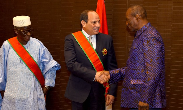 Sisi receives Guinea's National Order of Merit- Press photo