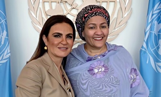 Egypt's Minister of Investment Sahar Nasr and UN Deputy Secretary General Amina Mohamed - Press Photo