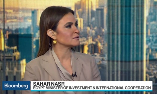 Minister of Investment Sahar Nasr - Screenshot from Bloomberg
