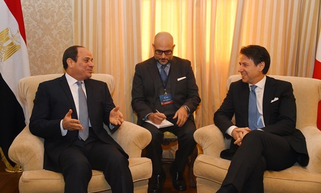 FILE- Conte said that Egypt is a cornerstone of achieving security and stability in the Middle East - Press photo