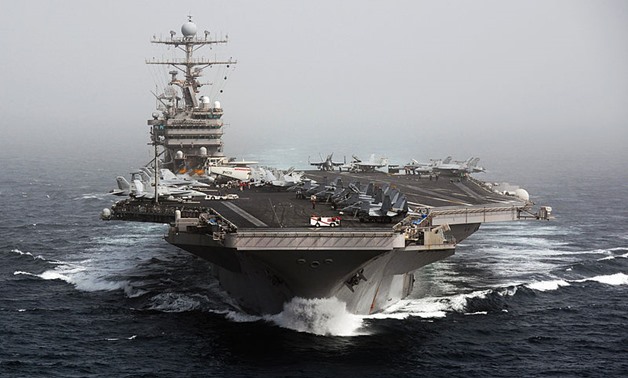 ARABIAN SEA (Dec. 5, 2010) The aircraft carrier USS Abraham Lincoln (CVN 72) transits the Arabian Sea. The Abraham Lincoln Carrier Strike Group is deployed in the U.S. 5th Fleet area of responsibility conducting maritime security operations and theater se