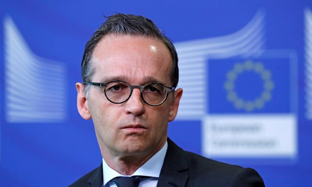 FILE PHOTO - German Foreign Minister Heiko Maas speaks at a news conference in Brussels, Belgium, April 13, 2018. REUTERS/Yves Herman
