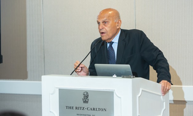 Press photos- Sir Magdi Yacoub delivers a speech at a ceremony for launching his new campaign