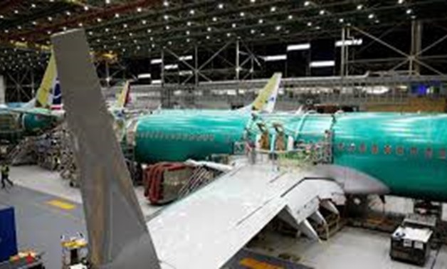 FILE PHOTO: A 737 Max aircraft is pictured at the Boeing factory in Renton, Washington, U.S., March 27, 2019. REUTERS/Lindsey Wasson/File Photo
