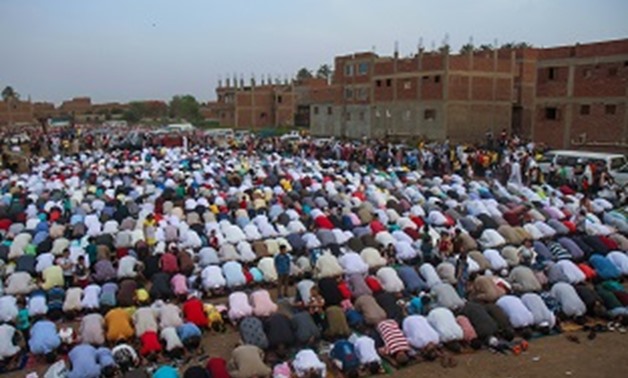 Egyptians performed Eid al-Fitr prayer in Badrasheen, Giza - Khaled Kamel /Egypt Today