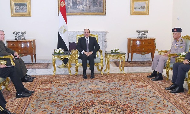 File- US CENTCOM commander visits Cairo, meets Sisi, Defense min.