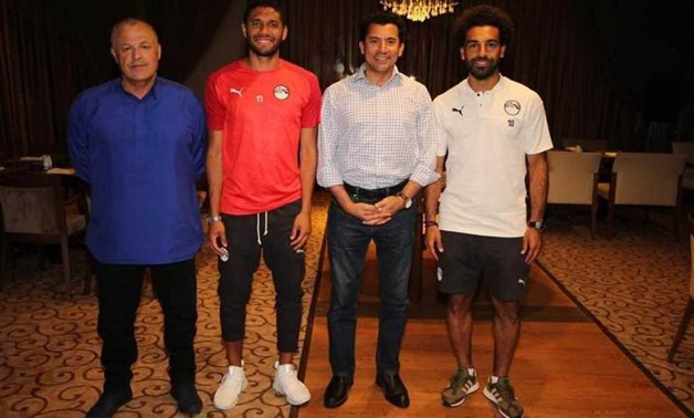 Youth & Sports min. with Salah and Elneny - FILE