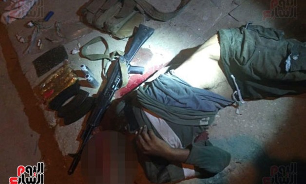4 Terrorists killed in attack at security ambush in Arish - Press photo