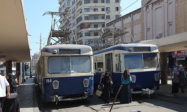 Blue-line trams, Raml Station, Alexandria, Egypt - CC via Wikimedia Commons/Roland Unger