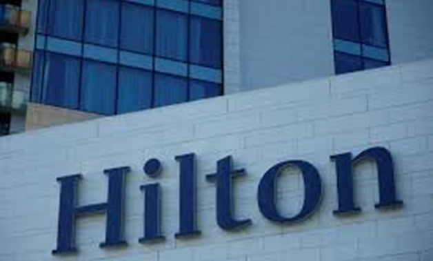 FILE PHOTO: The logo of Hilton hotel is seen in Batumi, Georgia, May 2, 2016. REUTERS/David Mdzinarishvili/File Photo
