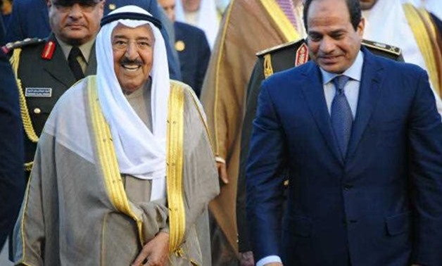 FILE: (R) President Abdel Fatah al-Sisi, (L) Kuwait’s Emir Sheikh Sabah Al-Ahmad Al-Jaber Al-Sabah