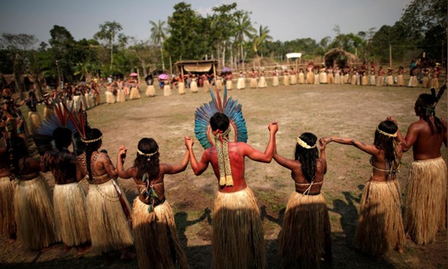 In the village of Feijo, in the West of Brazil, approaching the border with Peru, indigenous people from the tribe of Shanenawa, performed a ritual to try to find peace between humans and nature.