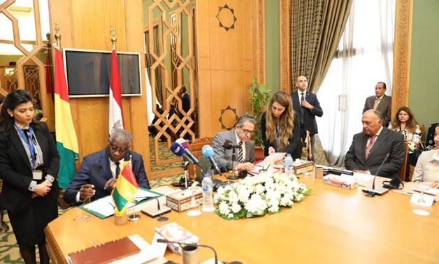 
Egypt and Guinea signed on Tuesday a memorandum of standing in the environmental domain - Press Photo
 
