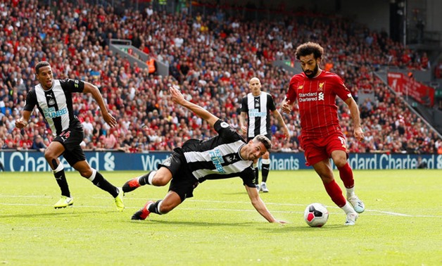 Liverpool's Mo Salah scored their third goal despite going behind to Newcastle. (Reuters)
