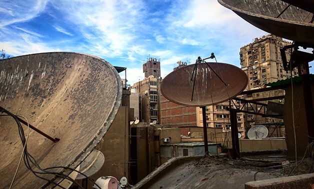 Satellite Dishes in Cairo File Photo 