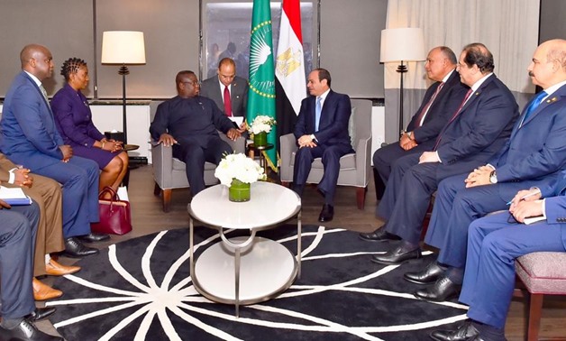 Egyptian President Abdel Fatah al Sisi meets with President of Sierra Leone Julius Maada Bio: press photo
