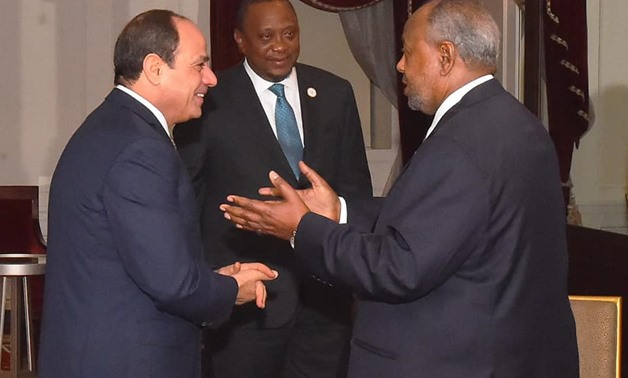 Egyptian President Abdel Fattah al-Sisi on Tuesday met with the Kenya's and Djibouti's presidents - press photo