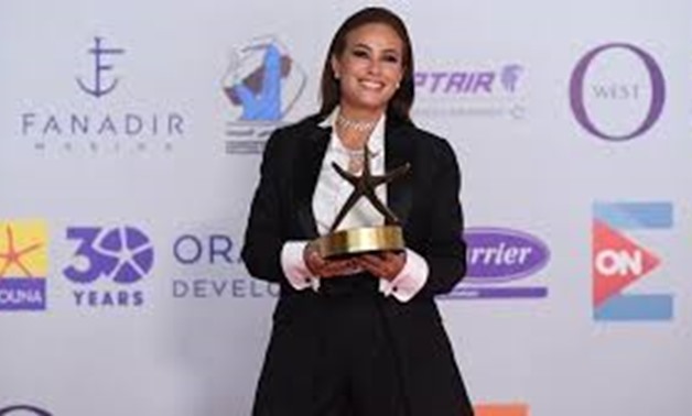 File - Hend Sabry won El Gouna Star for the Best Actress.