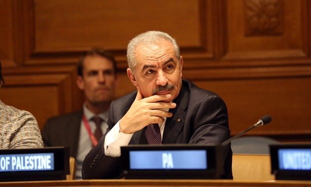 Palestinian Prime Minister Mohammad Shtayyeh During AHLC meeting at UNGA2019- photo courtesy of his Twitter account