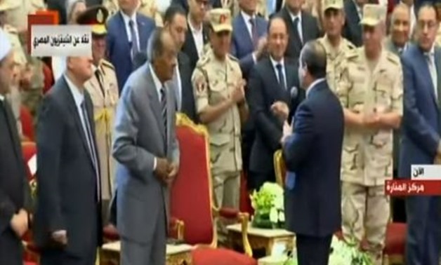 President Abdel Fattah al-Sisi on Sunday paid tribute to former Defense Minister Mohamed Hussein Tantawi - Screenshot
