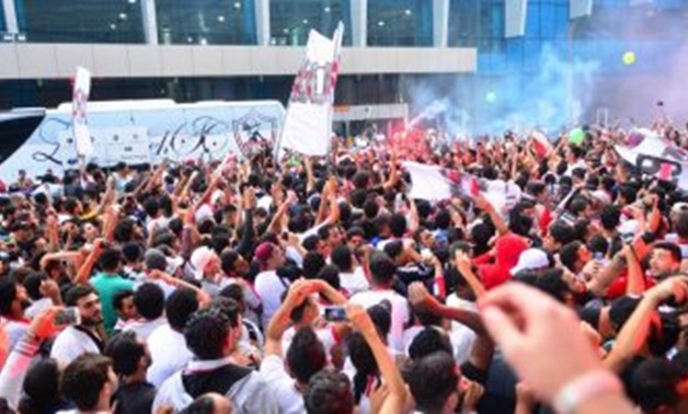 Zamalek fans chant for their handball team - FILE