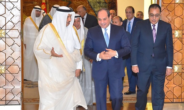 President Abdel Fattah Al-Sisi on Monday received Kuwait's Prime Minister Jaber Al-Mubarak Al-Hamad Al-Sabah – Courtesy of the Egyptian Presidency