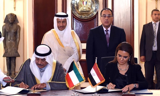 Prime Minister Mostafa Madbouly on Monday along with his Kuwaiti counterpart Sheikh Jaber Al-Mubarak has witnessed the signing of a number of agreements of cooperation between the two countries - Courtesy of the Egyptian Cabinet