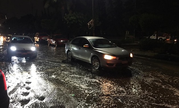 Cairo streets covered in rain water, Tuesday, 22 Oct, 2019