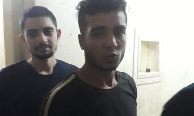Ahmed Samir, the young man who survived after jumping off the train with his friend as they were allegedly compelled by the collector to do so as they could not buy tickets and would be arrested, when he was being interrogated by the Public Prosecution o