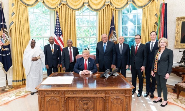 US President Donald Trump on Wednesday praised a meeting with top representatives from Egypt, Ethiopia, and Sudan on the Grand Ethiopian Renaissance Dam - Courtesy of Trump's Twitter account