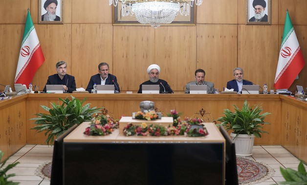 Iranian President Hassan Rouhani speaks during the cabinet meeting in Tehran, Iran, November 20, 2019. Official President website/Handout via REUTERS ATTENTION EDITORS - THIS IMAGE WAS PROVIDED BY A THIRD PARTY. NO RESALES. NO ARCHIVES
