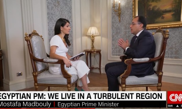 Prime Minister Mostafa Madbouly during an interview with CNN on Tuesday November 26.