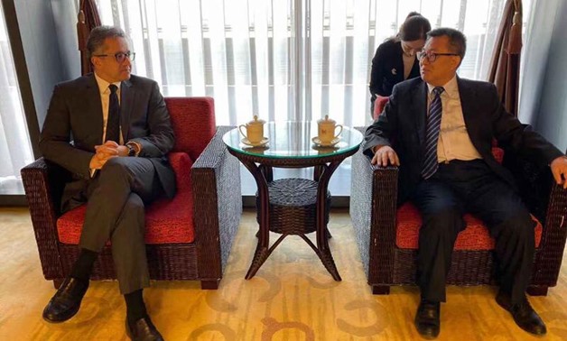 Khaled el-Anani with Chinese counterpart - ET