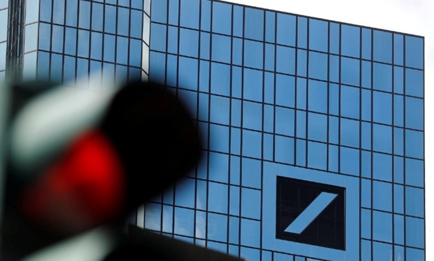 FILE PHOTO: The headquarters of Germany's Deutsche Bank are photographed in Frankfurt, Germany, July 8, 2019. REUTERS/Kai Pfaffenbach/File Photo
