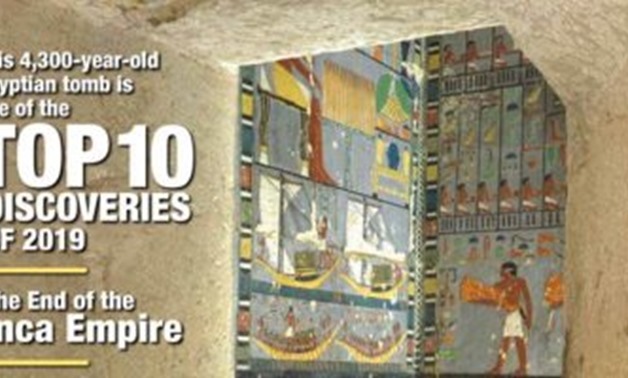 File -Archaeology Magazine chose Khuwy tomb which was uncovered in Saqqara as one of the most ten important discoveries in the world in 2019.