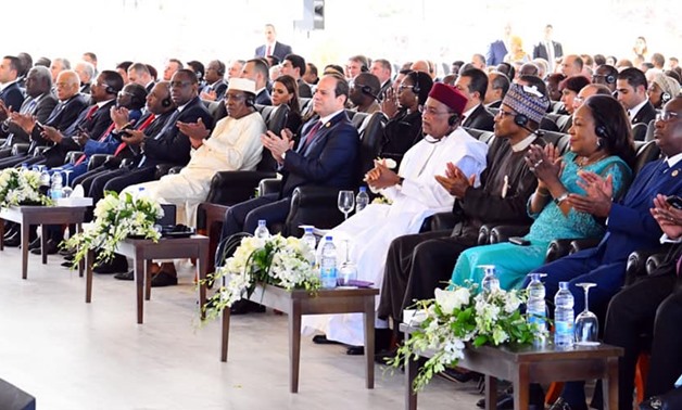President Abdel Fattah el-Sisi participates in the first day of the Aswan Forum, December 11th - Courtesy of the Presidency