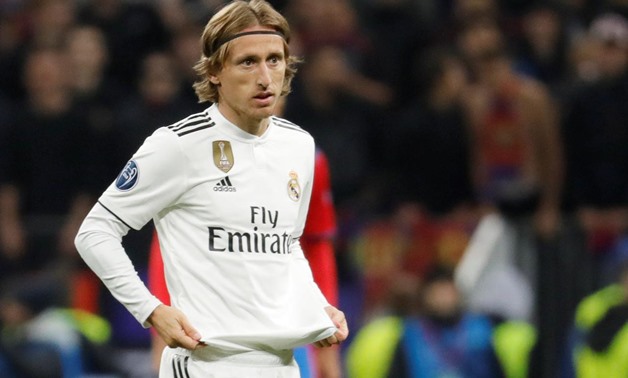 Soccer Football - Champions League - Group Stage - Group G - CSKA Moscow v Real Madrid - VEB Arena, Moscow, Russia - October 2, 2018 Real Madrid's Luka Modric comes on as a substitute REUTERS/Tatyana Makeyeva
