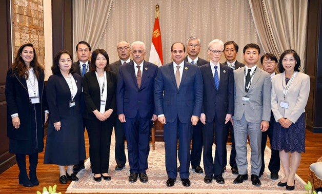 President Abdel Fatah al-Sisi met with the Japanese experts - File Photo