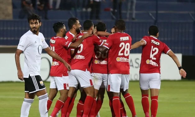 File- Al-Ahly players celebrate scoring a goal, poto courtesy of CAF Official Website 