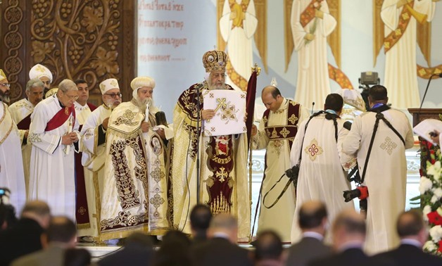 Pope Tawadros II of Alexandria led the Christmas mass on Monday at the Cathedral in the New Administrative Capital- Egypt Today/Karim Abdel Aziiz