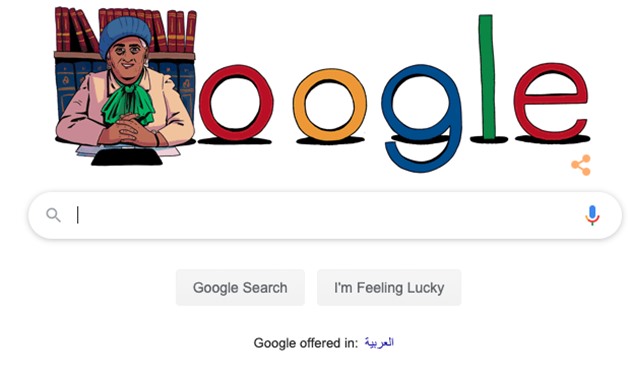 The Google doodle celebrating late Abdel Rahman - Google