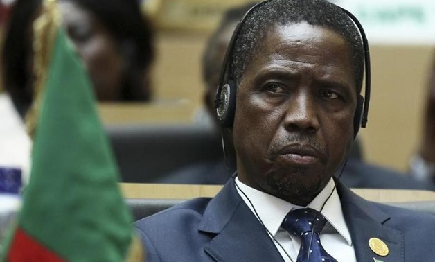 The Zambian head of state President Edgar Lungu attends the opening ceremony of the 24th Ordinary session of the Assembly of Heads of State and Government of the African Union (AU) at the African Union headquarters in Ethiopia's capital Addis Ababa, Janua