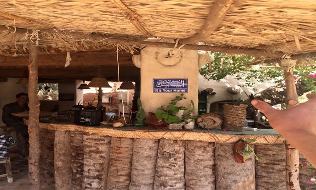 The natural design of Juba coffee shop at Cleopatra Spring in Siwa- Egypt Today