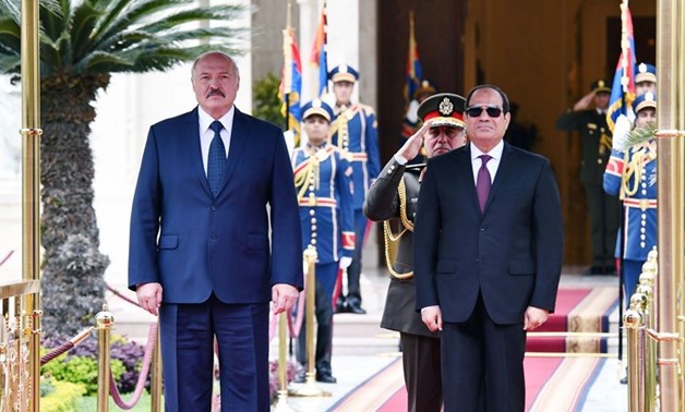 Egyptian President Abdel Fattah El-Sisi meets with Belarusian President Alexander Lukashenko in Cairo - Courtesy of the Egyptian Presidency